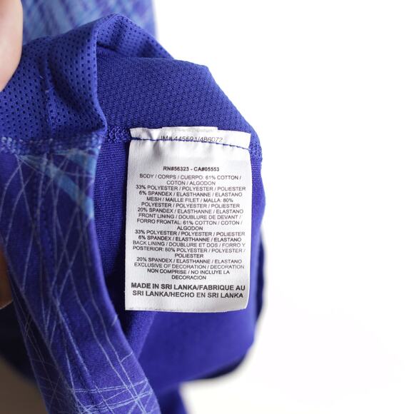 Nike Dri-fit Blue Paint Line Design Racerback Tank Medium - Picture 6 of 6